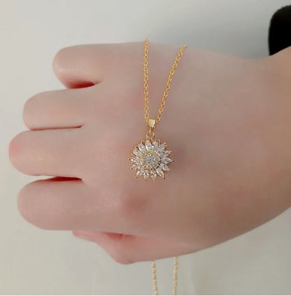 Set Girasol De Lujo Collar Y Anillo
