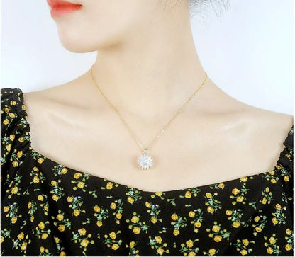 Set Girasol De Lujo Collar Y Anillo